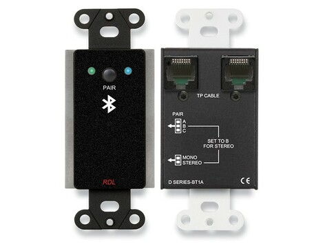 RDL DB-BT1A Wall-Mounted Bluetooth® Audio Format-A Interface - Black