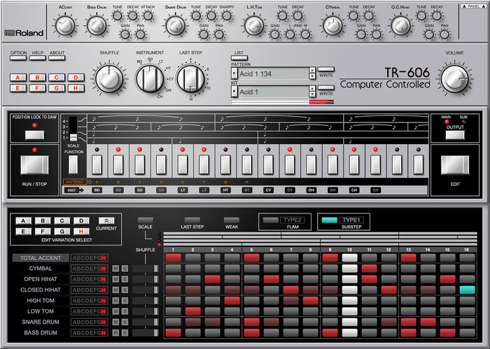 Roland TR-606 Drumatix Software Rhythm Composer [Virtual]