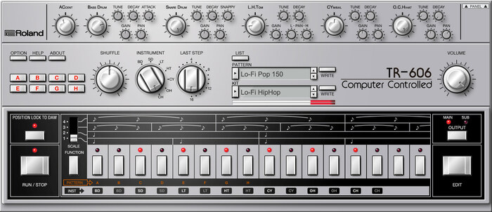 Roland TR-606 Drumatix Software Rhythm Composer [Virtual]