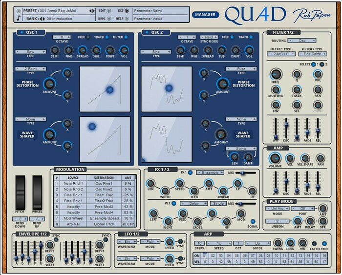 Rob Papen Quad Rack Extension Synthesizer [Virtual]