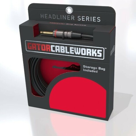 Gator GCWH-INS-10RA CableWorks Headliner Series 10' St To RA Instrument Cable