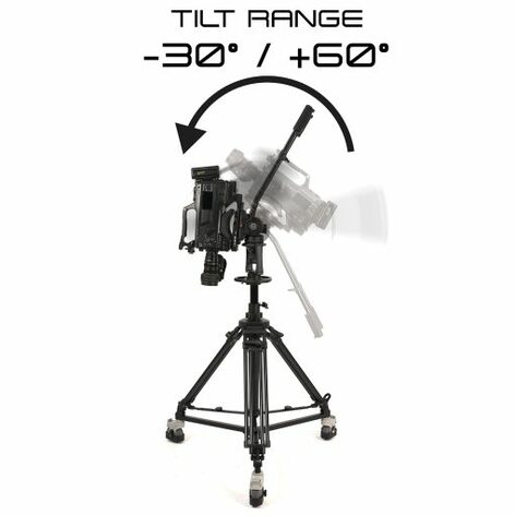 ikan PT4500S-PEDESTAL-TK 19" SDI Teleprompter, Pedestal & Dolly Turnkey With Travel Case