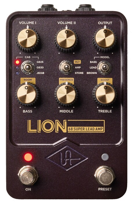 Universal Audio Lion 68 Super Lead Amp UAFX Stereo Amp And Cabinet Emulation Pedal