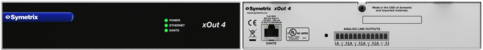 Symetrix XOUT4 1RU 4-Channel Analog Output Expander With Dante