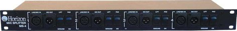 RapcoHorizon Music MS4 4-Channel Mic-Level Signal Splitter (Rack-Mountable) MS4-HORIZON