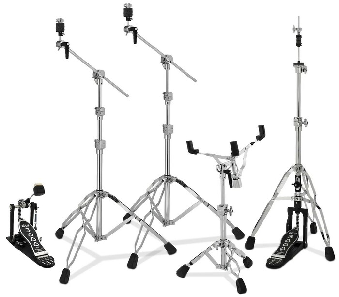DW 3000 Series 5-Piece Hardware Pack Hardware Pack With Snare Stand, 2 Cymbal Stands, Hi-hat Stand, And Bass Drum Pedal