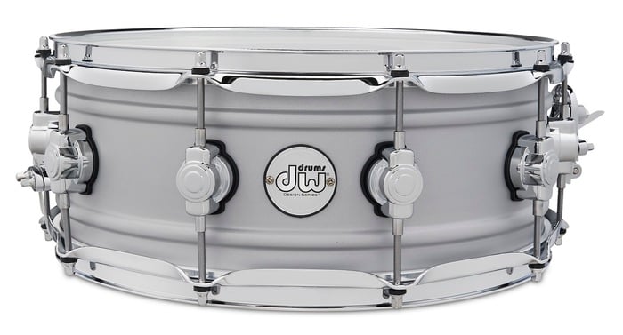 DW Design Series 5.5x14" Aluminum Snare Drum MAG Throw-off, Design Series Snare Lugs, And Triple-flange Hoops