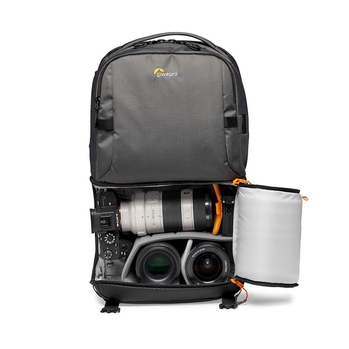 LowePro Fastpack BP AW III Gray Travel Back Pack For Mirrorless Or DSLR, Lenses And Personal Gear