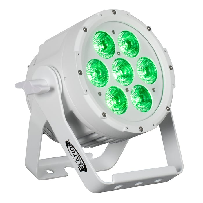 Elation SIX-PAR-100WMG LED Par, 7x12W RGBAW+UV, White Marine Grade