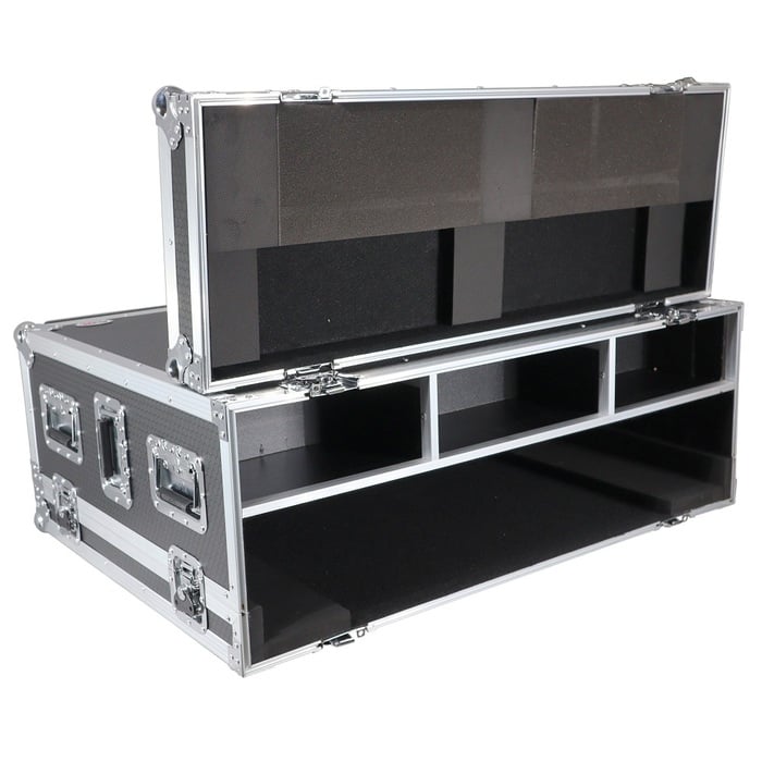 ProX XS-YDM7COMPACTDHW Flight Case For Yamaha DM7 Compact Console With Doghouse Compartment And Casters