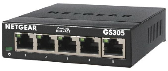 Netgear GS305-300PAS 5-Port Gigabit Ethernet Unmanaged Switch