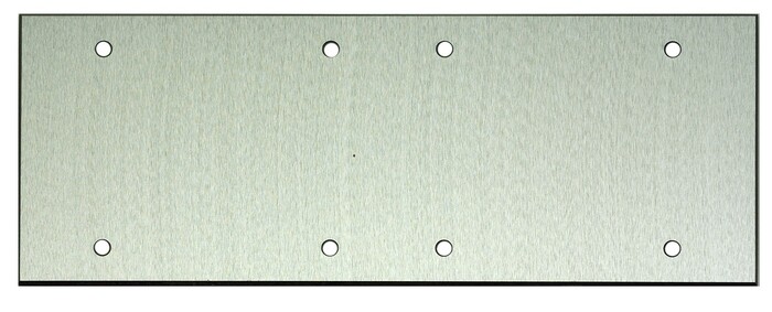 Whirlwind WPX6/0H .125" 6 Gang Blank Wallplate, Clear Anodized Aluminum