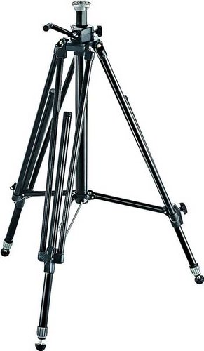 Manfrotto 028B Braced Leg Tripod, Black, 70.47" Max Height (Center Column Down)