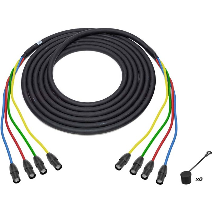 Laird Digital Cinema CAT6AXTRM4EE-250 4 Channel Cat6A Tactical Cable With RJ45 EtherCON TOP Connec