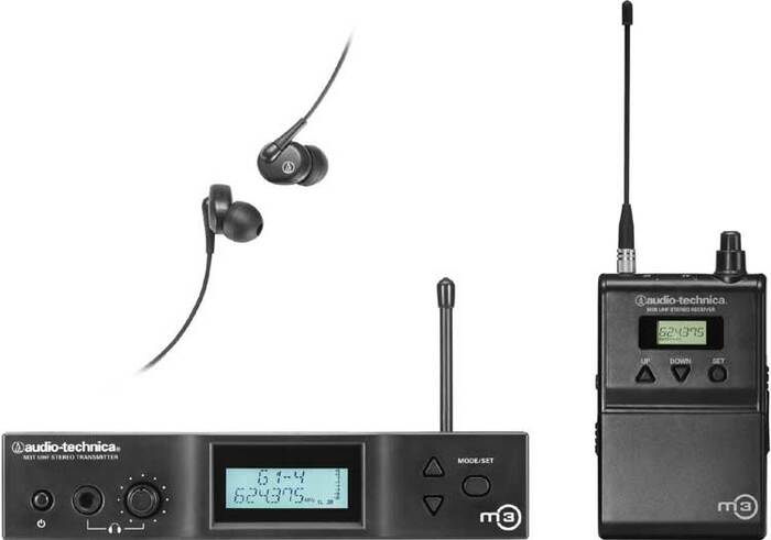 Audio-Technica M3L M3 IEM Wireless System, L Band, 575.000-608.000MHz