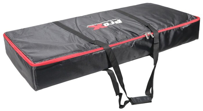 ProX XF-VISTAWHMK2 Vista DJ Booth Table Work Station With White Black Scrims And Carrying Bag White Frame