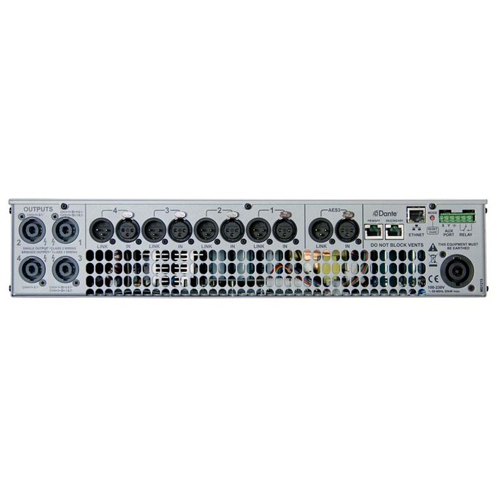 Linea Research 48M10-DANTE Dante 8-Channel Touring Amplifier, 10,000W RMS