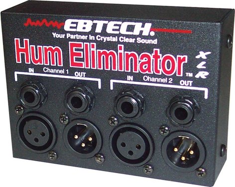 Ebtech HE2XLR Hum Eliminator, 2 Channel with XLR Jacks HE2XLR