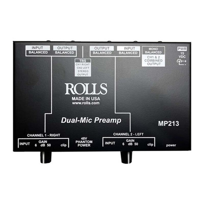 Rolls MP213 2 Channel Microphone Preamp