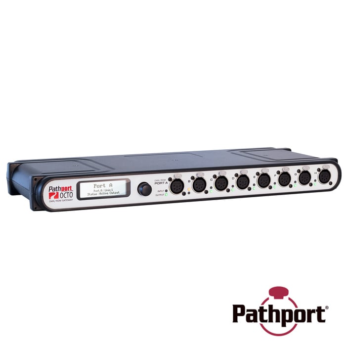 Pathway Connectivity PWPP RMP8 XLR5F REAR IEC Pathport Rack-Mount 8-Ports Rear Panel Connectors, XLR 5-Pin Female, IEC