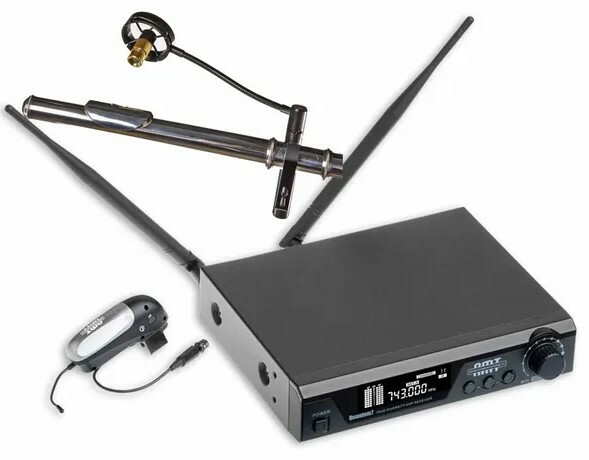 AMT Q7-Z1 Complete True Diversity Wireless Microphone System For Flute
