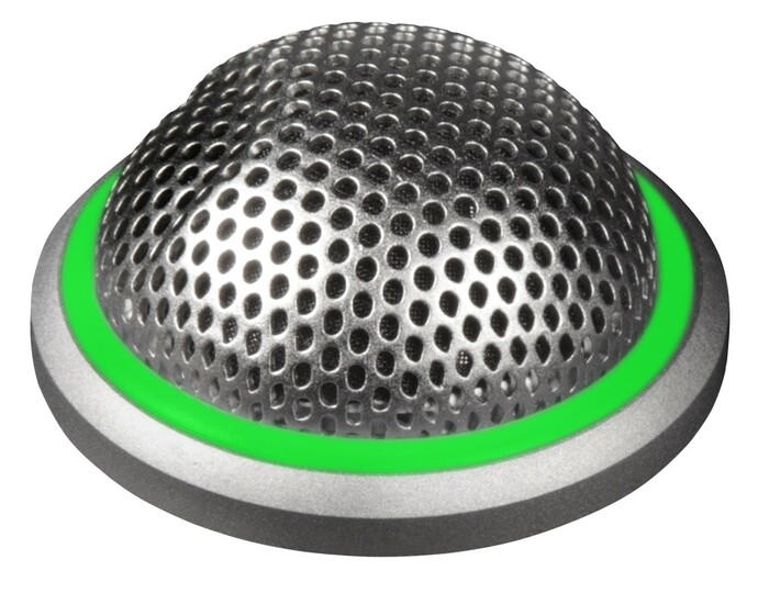 Shure MX395AL/O-LED Microflex Low-Profile Omnidirectional Boundary Microphone With Logic-Control LED For Installs, Silver