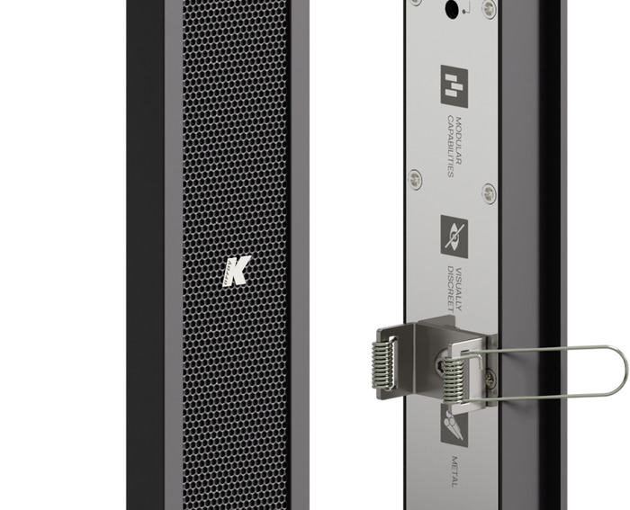 K-Array Vyper-KV102R II Ultra-Flat, 100cm-Long, Aluminum Line Array Loudspeaker, In-Wall Mounting Version, Black