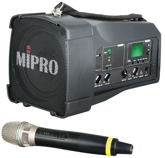 MIPRO MA-100/ACT58H 50-Watt PA System With ACT58H Handheld Wireless Transmitter
