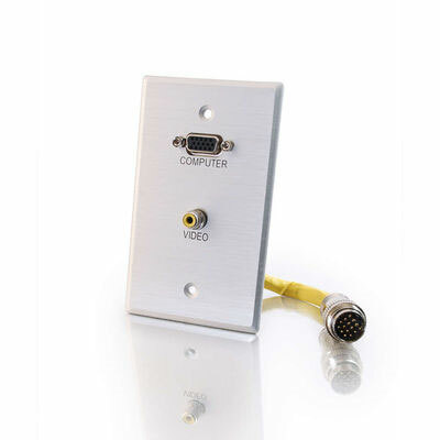 Cables To Go 42332 [Restock Item] Wall Plate, HD15, Composite