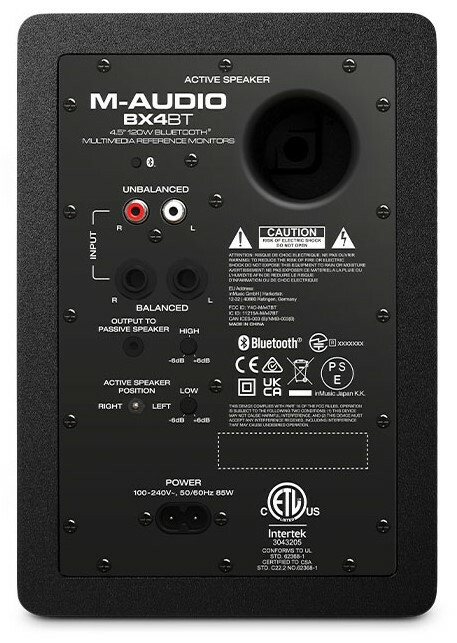 M-Audio BX4BT Pair 4.5" 120W Bluetooth Studio Monitors, Pair