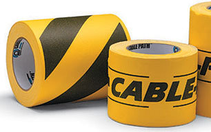 Rose Brand CABLEPATH-4"-BLK/YLW Rose Brand Tunnel Tape 30 Yds Black/Yellow CABLEPATH-4"-BLK/YLW