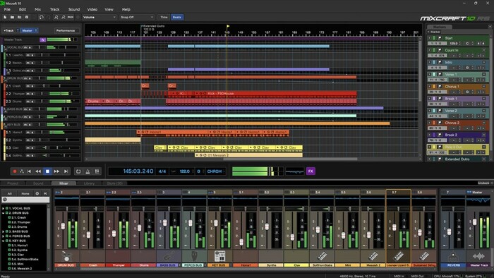 Acoustica Mixcraft 10 Recording Studio Multi-Track Recording Suite [Virtual]