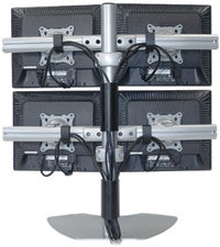 Chief Manufacturing KTP440B Quadruple Monitor Table Stand (Black) KTP440B