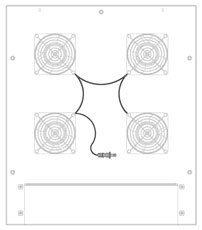 Middle Atlantic FANCORD-3X1 6' Power Cord For 3 Fans