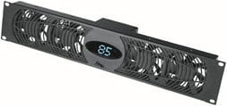 Middle Atlantic Products UQFP-4DRA Designer-Inspired Ultra-Quiet Fan Rack Panel (4 Fans, Black) UQFP-4DRA