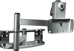 Peerless PLA50-S Articulating Wall Arm (for 32"-50" Screens, No Adapter Plate, Silver) PLA50-S