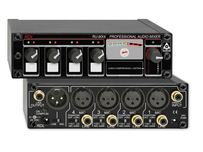 Radio Design Labs RU-MX4 4-Input Microphone/Line Mixer RUMX4