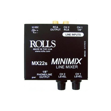 Rolls MX22s 2-Channel Stereo Mixer MX22-S