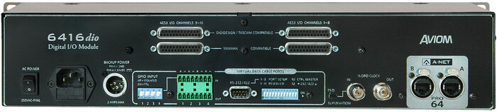 Aviom 6416DIO-DB25 Pro64 Series 16-Channel AES3 Digital I/O Module With DB25 Connectors