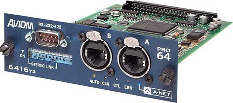 Aviom 6416Y2 16x16 A-Net Pro64 I/O Expansion Card for Yamaha Products Supporting Yamaha's MY Expansion Card Format 6416Y2