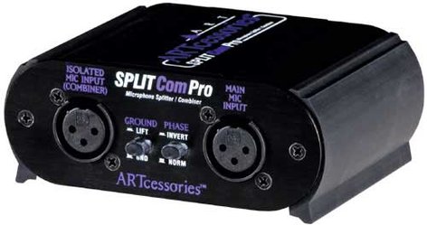 ART SPLITCom Pro Microphone Splitter/Combiner with Ground Lift and Phase Reverse SPLITCOM-PRO