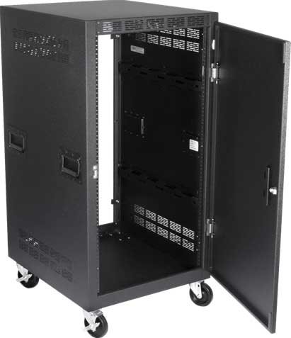 Atlas Sound RX21-25SFD 21 Space Vertical Rack with Solid Front Door RX21-25SFD