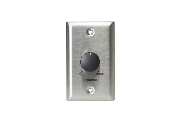 Lowell 25LVC 25W Stainless Steel Single-Gang Volume Control Attenuator Wall Plate 25LVC