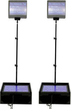 Mirror Image Teleprompter SP220-LCD Dual 20" LCD Teleprompters (for Public Speakers, With Dist. Amp)