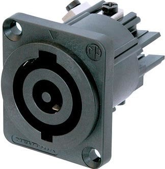 Neutrik NAC3MP-HC PowerCon® 32 Amp Chassis Connector (Black) NAC3MP-HC