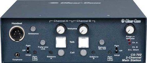 Clear-Com CS702 2 Channel Main Intercom Station CS702