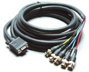 Kramer C-GF/5BM-1 1 ft. Molded 15-Pin HD VGA Female to 5-BNC Female Cable C-GF/5BM-1