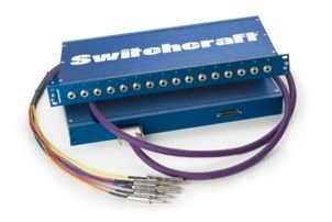 Switchcraft PT8FX8MX2DB25 8x8x2 XLRF And XLRM To DB25 PT Series Audio Past Through Panel, 1 Rack Unit