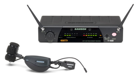 Samson SW7AVSW4 Airline 77 Wireless Wind Instrument System with Clip-On Microphone/Transmitter SW7AVSW4