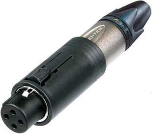 Neutrik NC3FM-C-B ConvertCON Unisex Female / Male 3-Pole XLR Cable Connector, Black